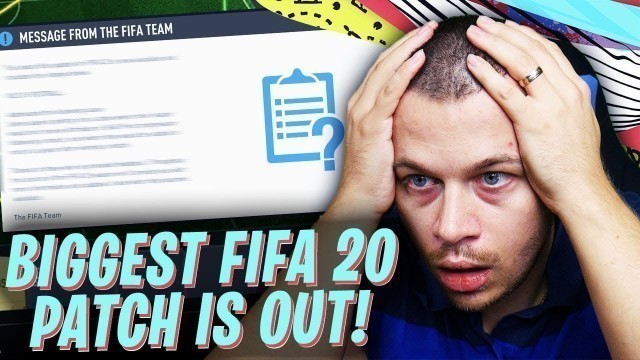 'FIFA 20 BIGGEST TITLE UPDATE (PATCH) IS OUT! FITNESS GLITCH FIXED! ANIMATION RESPONSIVENESS GLITCH!'