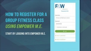 'How to Register for a Group Fitness Class Using Empower M.E.'