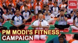 'Fitness First Movement : Watch PM Modi\'s Active Participation In Nationwide Fitness Campaign'
