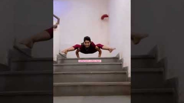 '#shorts #yoga #stretching #extreme #stretch #stairs #workout #fitness #fitnessmotivation #building'