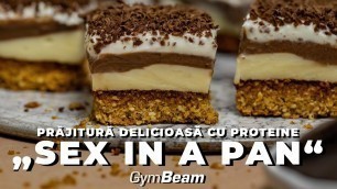 'Prăjitură delicioasă cu proteine “Sex in a Pan” l Rețetă fitness l GymBeam'
