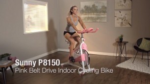 'Sunny Health & Fitness P8150 Pink Premium Indoor Cycling Bike'