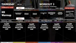 'LMI Fitness - Group CrossFit Workout Brief 9/27 - 10/2'