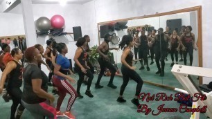 'AEROBICS ROUTINE  TO PROMOTE WEIGHT LOSS AT THE ENERGY FITNESS CENTER IN BROWN\'S TOWN ST.ANN'
