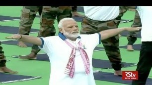 'PM Modi practices Yoga on International Day for Yoga 2019'