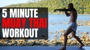 '5 Minute Muay Thai Shadow Boxing Workout At Home (Follow Along!)'
