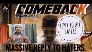 'REACTION TO TARUN GILL | COMEBACK | Fitness Transformation Video | Haters is Faad Ke Rakh di.'