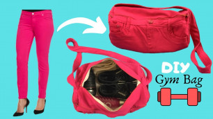 'Gym Bag | Recycle Pink Jeans into Trendy Duffel Bag!'