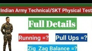 'Indian Army Technical/SKT Physical Test || Running || Pull Ups|| Balance||'