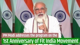 'PM Modi addresses the program on the First Anniversary of Fit India Movement | PMO'