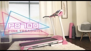 'Sunny Health & Fitness P8700 Pink Treadmill'