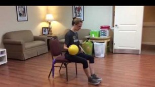 'Senior Seated Ball & Band Group Fitness Class | section 3| Ball Upper Body'