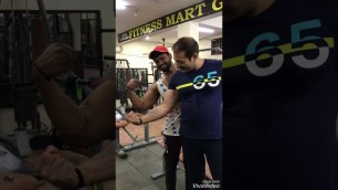 'My superhero bodybuilder Gopal Chopra pa ji with Rahul Chauhan motivation fitness Mart Gym'