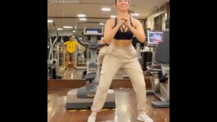 'Thamanna sexy big ass gym workout'