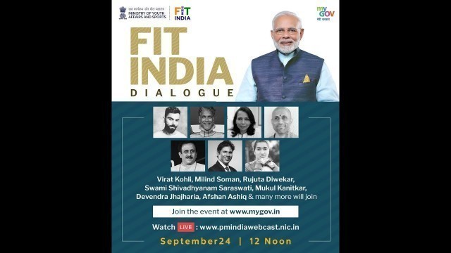 'PM Sh. Narendra Modi\'s interaction with fitness icons on Fit India Dialogue'