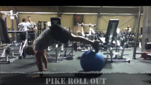 'Advanced Bodyweight Exercise - Pike Roll-Out'