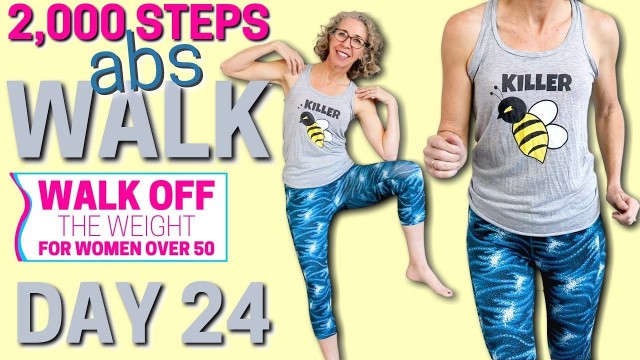 'ONE MILE Walk with Standing ABS, Get Strong + Lean with 2000 Steps no equipment 