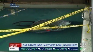 'Car drives into pool at LA Fitness'