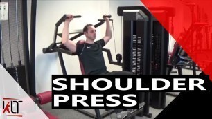 'How to use the shoulder press resistance machine'