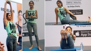 'Shilpa Shetty Looks HOT As She Teaches Yoga At A Promotional Event'