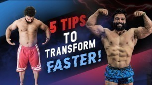 '5 Easy Tips For Body Transformation | Home Workout | Fitness'