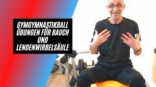 'Gymnastikball Übungen für Bauch und Lendenwirbelsäule'