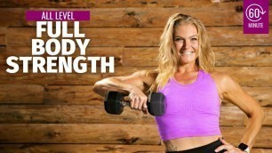 'Full Body Strength Exercise Class | Beginner to Advanced Total body workout'