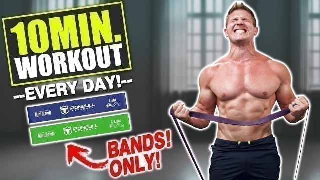 'INTENSE 10 MIN AT HOME \"FULL BODY\" WORKOUT! (RESISTANCE BANDS ARE AWESOME!)'