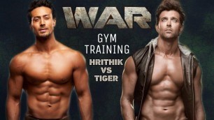 'WAR exclusive :Tiger shroff vs hrithik roshan training in the gym : who is the best?'