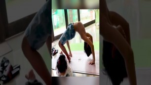 'Shilpa Shetty Daughter Samisha Shetty Doing Yoga With Elder Bhai Viaan Kundra