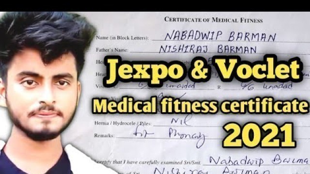 'JEXPO VOCLET MEDICAL FITNESS CERTIFICATE 2021 | Jexpo & Voclet Medical Fitness certificate'