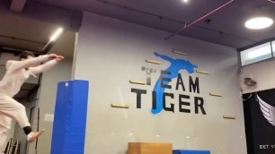 'Tiger Shroff And Kuldeep Shashi Gymnastics Practice At FlyZone Fitnesss gym'
