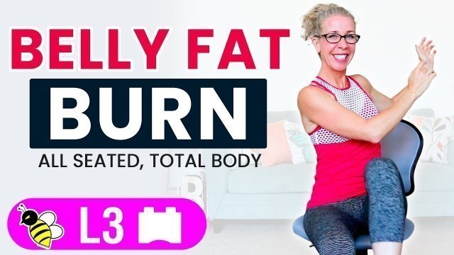 'SEATED Belly Fat Burn Workout 