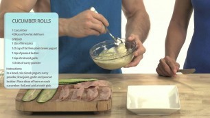 'Low Calorie Snack Recipe: Cucumber Rolls- Scott Herman & Erica Stibich'