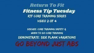 'Fitness Tip Tuesday by Return To Fit: Real Core Training Part 2 of 4'