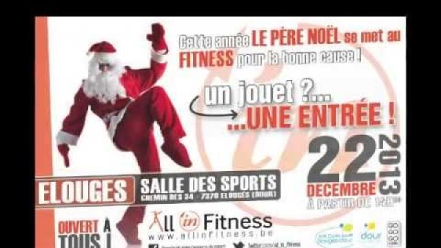 'le pere noel se met au fitness pour la bonne cause'