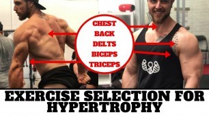 'Exercise Selection For Upper Body Hypertrophy'