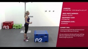 'Fitness First Freestyle exercise - Plyometric Step On with Leg Lift - Plyometric Box'