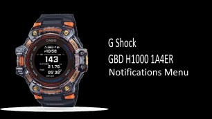 'Notifications on the G Shock GBD H1000 1A4ER'