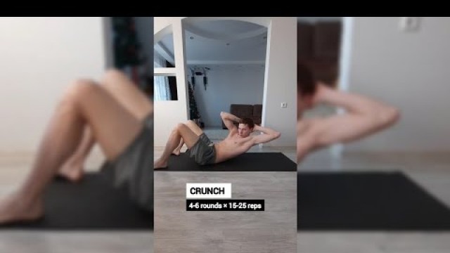 'Exercise: CRUNCH | ABS Workout at Home #workout #abs #health #fyp #training #fitness'