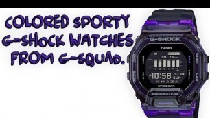 'Casio G-shock Gbd-200sm-1a6dr colored sporty G-SHOCK watches from G-SQUAD.'