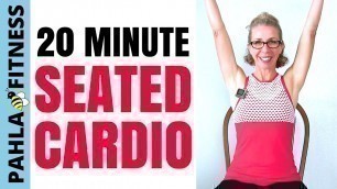 'SEATED SWEAT | Effective 20 Minute NO IMPACT All CARDIO Fat Burning HIIT Workout in a CHAIR'