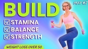 'WALK with WEIGHTS, Fun TONING Workout for Women over 50 