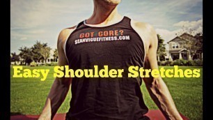 'Stretches for Tight Shoulders and Back Pain with Sean Vigue Fitness'