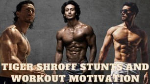'Tiger Shroff Stunts and Workout Motivation #fitness #workout #shorts'
