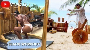 'WE WENT TO A BEACH GYM.. OUR VERY OWN *TULUM* GYM IN JAMAICA'