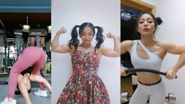 'China\'s Most Beautiful Fitness Network Fitness Talents Red Lori'