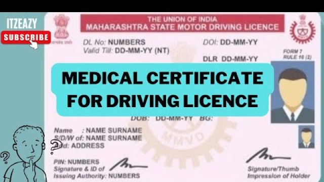 'Medical certificate for driving licence | Medical fitness certificate for driving licence'