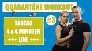 'Quarantäne Workout #3! 4x4 Minuten LIVE Training für zu Hause'