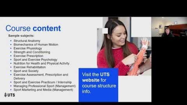 'UTS Bachelor of Sport and Exercise Science & Management: Info Session'